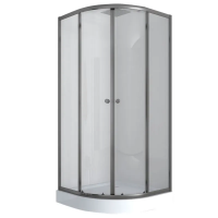 Душова кабіна PLAIN-SCT-02-TR/90x90x195/низький піддон/прозоре скло 4мм/GRAPHITE (MI6901)